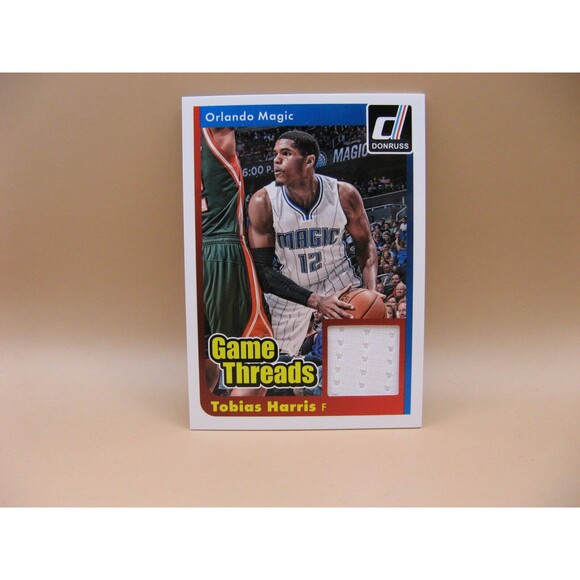 2014-15 Donruss Game Threads Tobias Harris Game Worn Jersey Card Orlando Magic - Picture 1 of 2